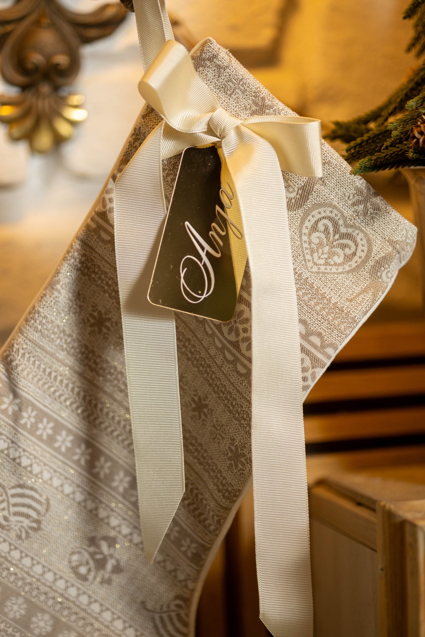 Personalizovana praznična čarapa Winter village | 3 dezena