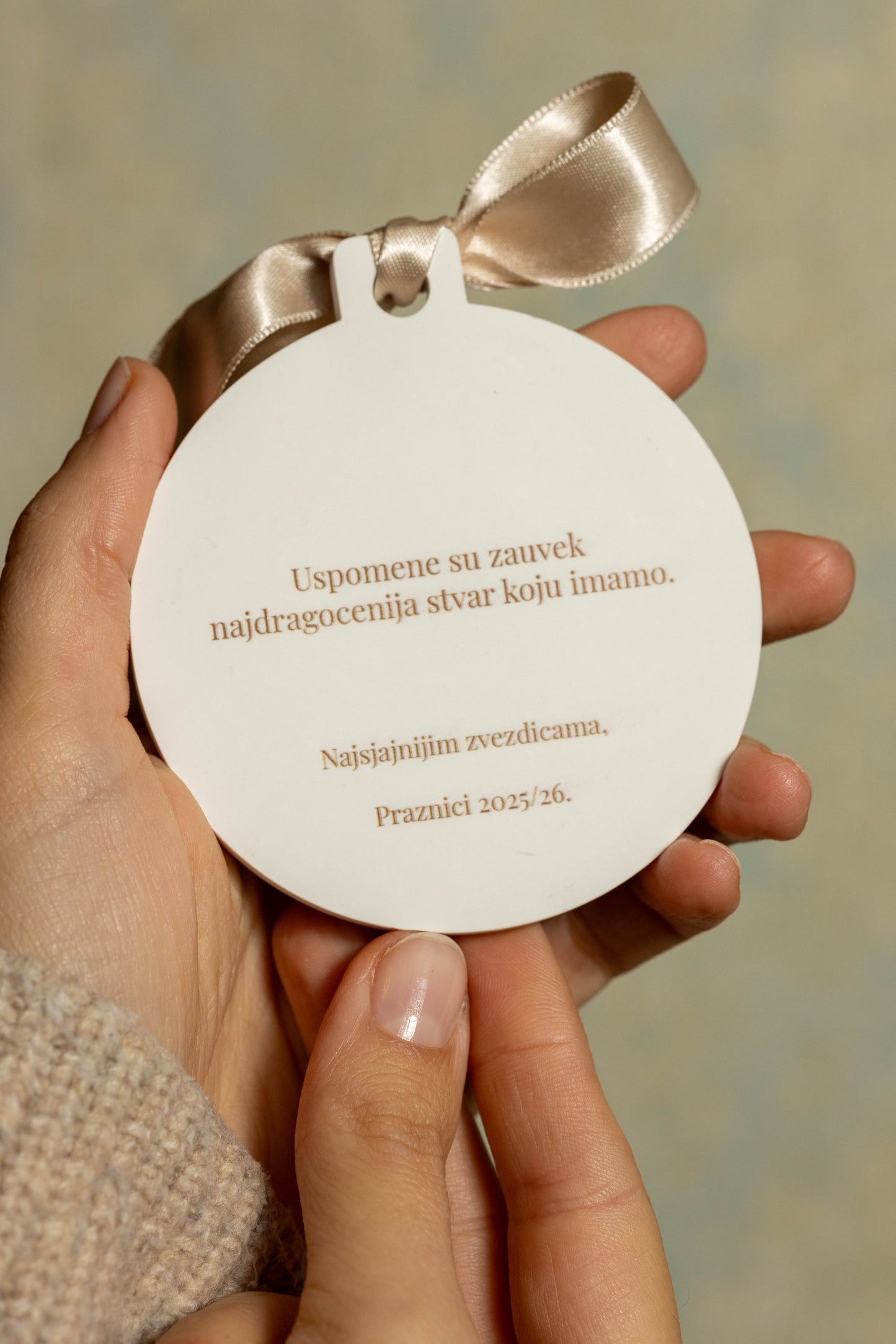 Noel | foto personalizovani handmade ukras od gipsa