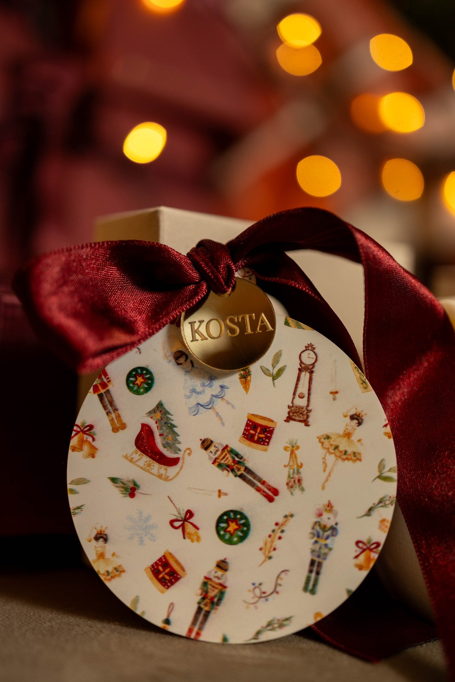 Tinsel | personalizovani handmade ukras za jelku od gipsa