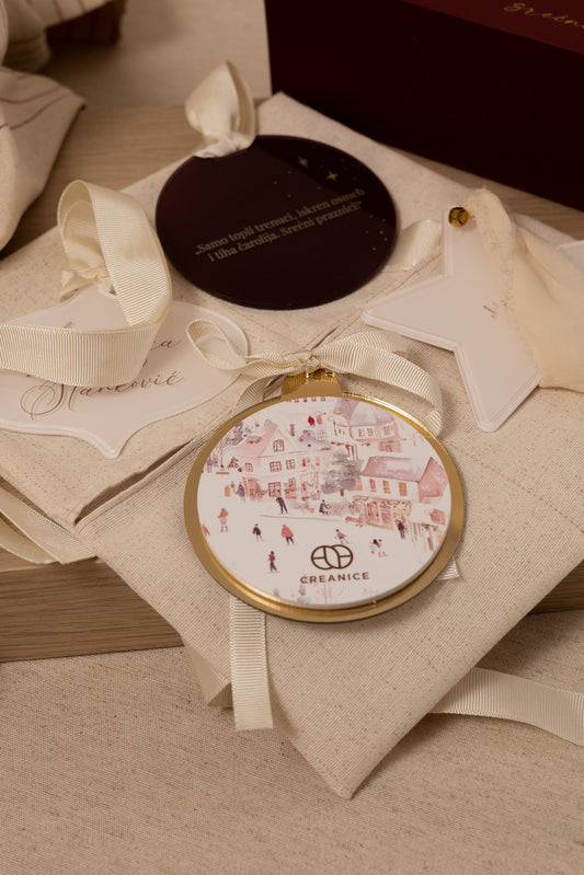 Set od 2 ili 4 ukrasa u tekstilnoj torbici | VIŠE OPCIJA