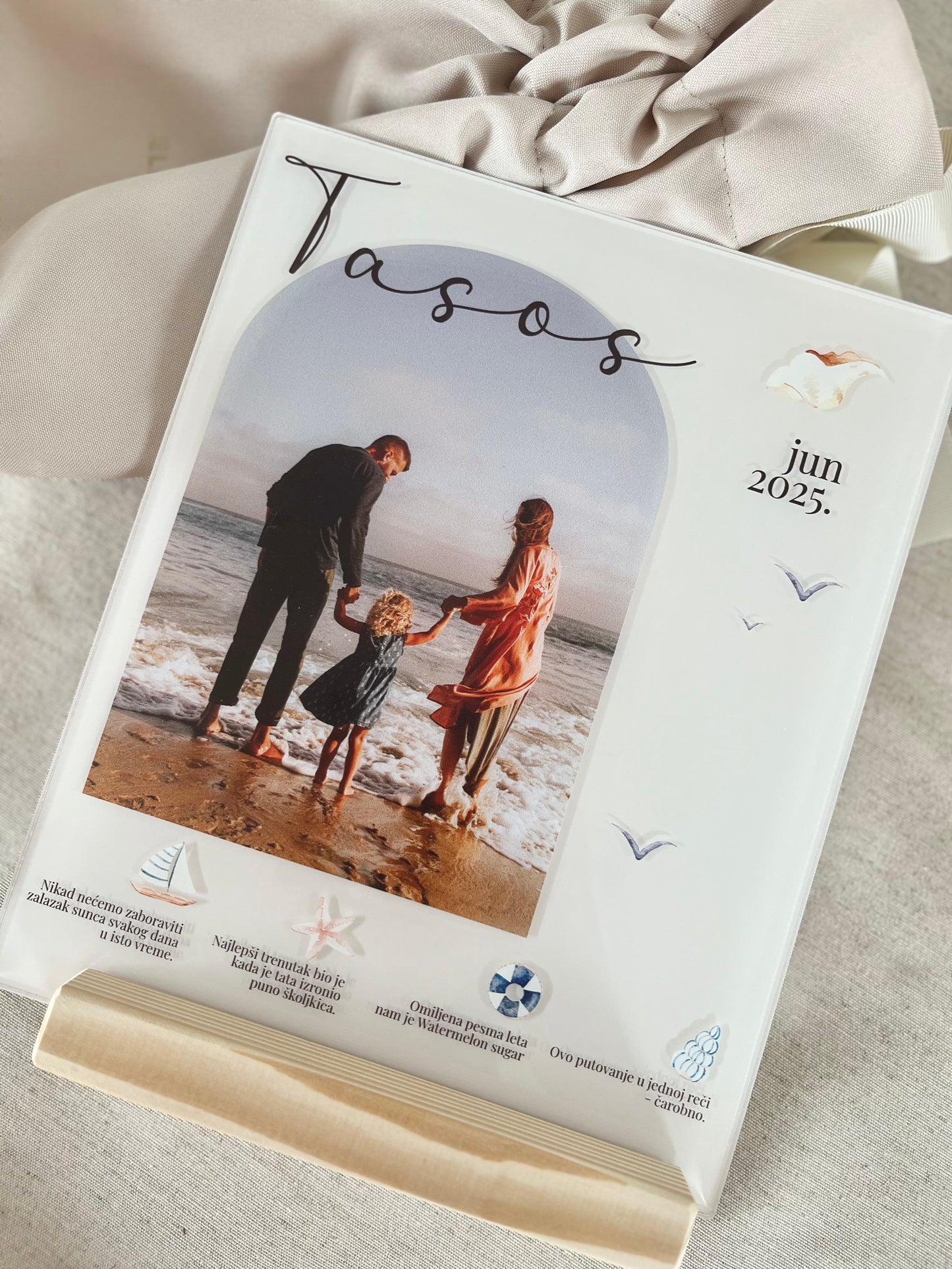 Sea Memory | Akrilna tabla sa morskim uspomenama sa postoljem