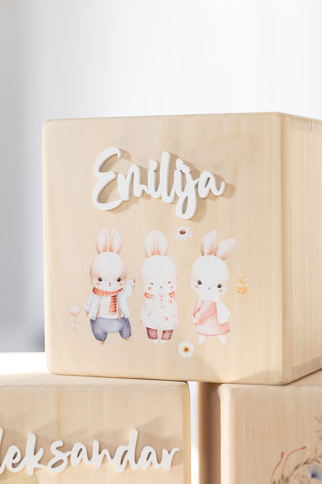 Personalizovana kasica od punog drveta | Piggy Cube