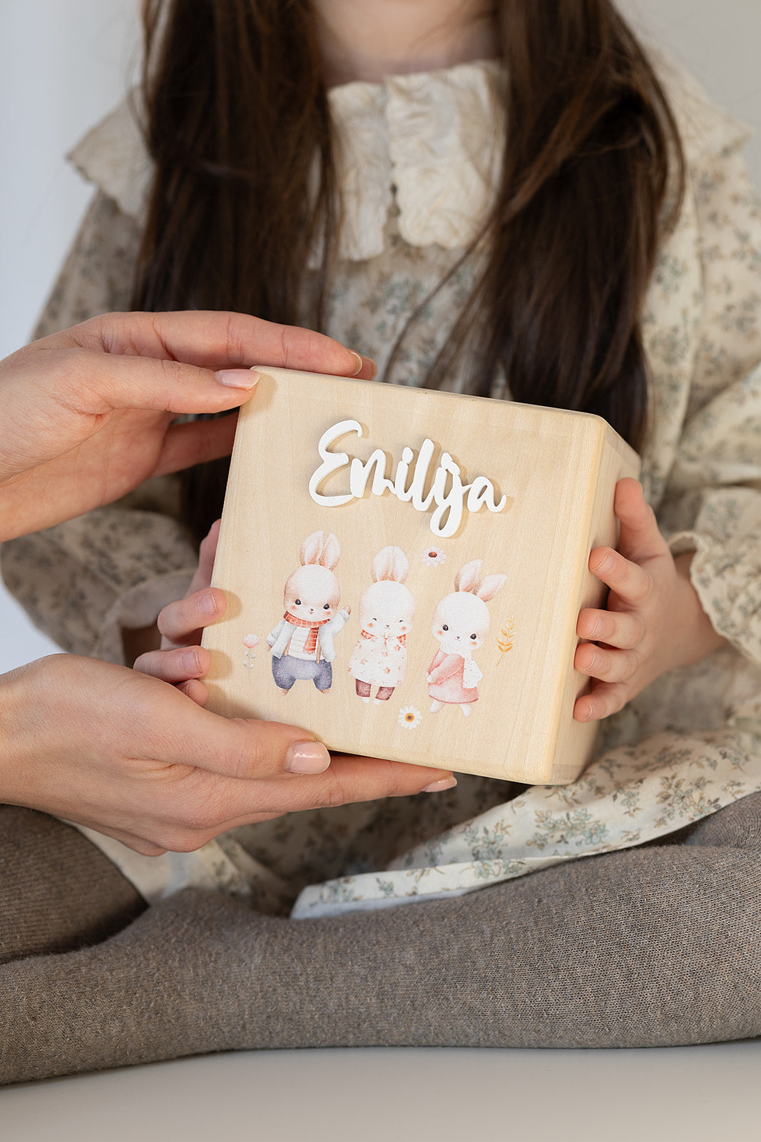 Personalizovana kasica od punog drveta | Piggy Cube