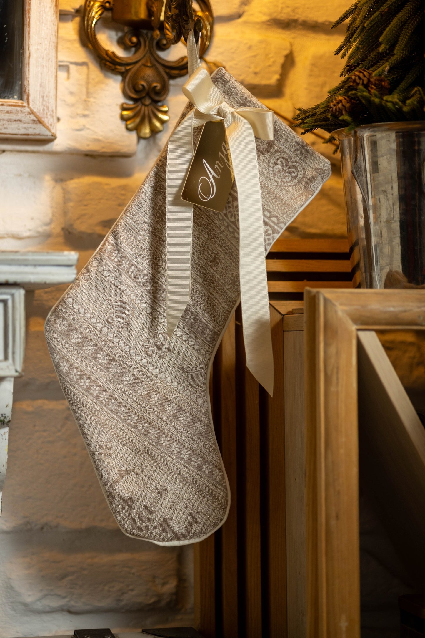 Personalizovana praznična čarapa Winter village | 3 dezena