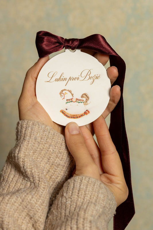 First Christmas |  personalizovani handmade ukras za jelku od gipsa