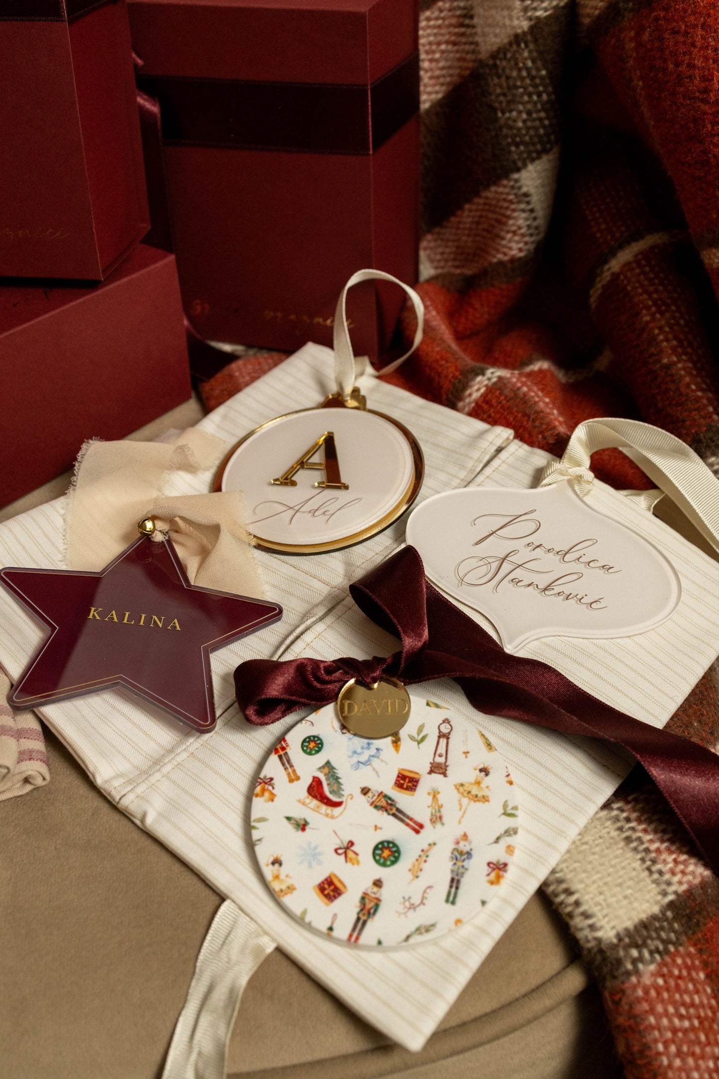 Set torbica sa 4 personalizovana ukrasa