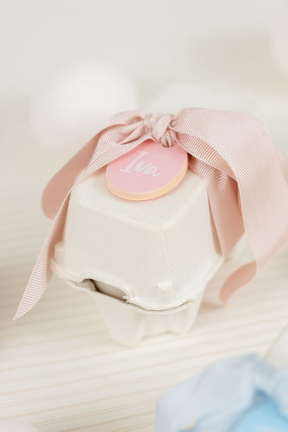 Mirisne sveće Egg u kutijici sa personalizacijom | plava i roze