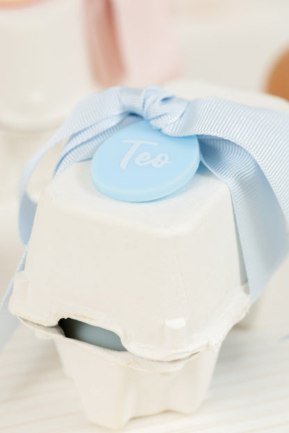 Mirisne sveće Egg u kutijici sa personalizacijom | plava i roze