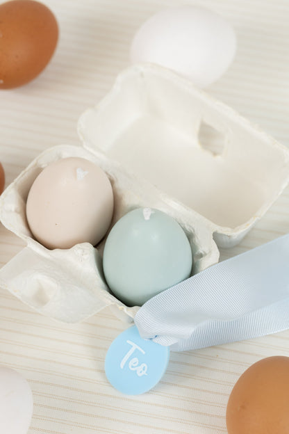 Mirisne sveće Egg u kutijici sa personalizacijom | plava i roze