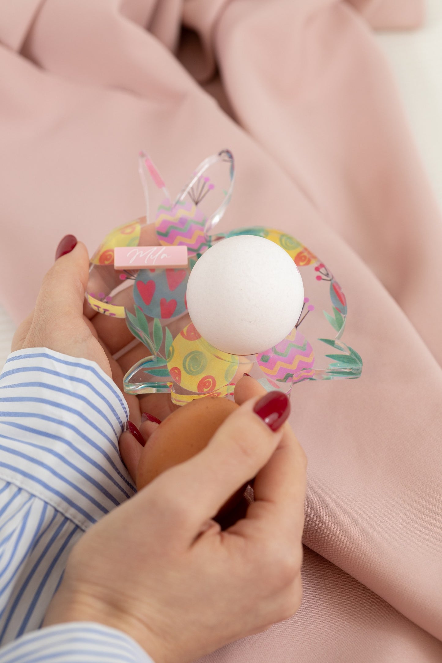 Držač za jaje Bunny Flora | personalizacija