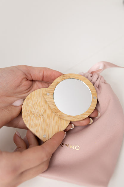 Personalizovano drveno ogledalce Ivory Bloom